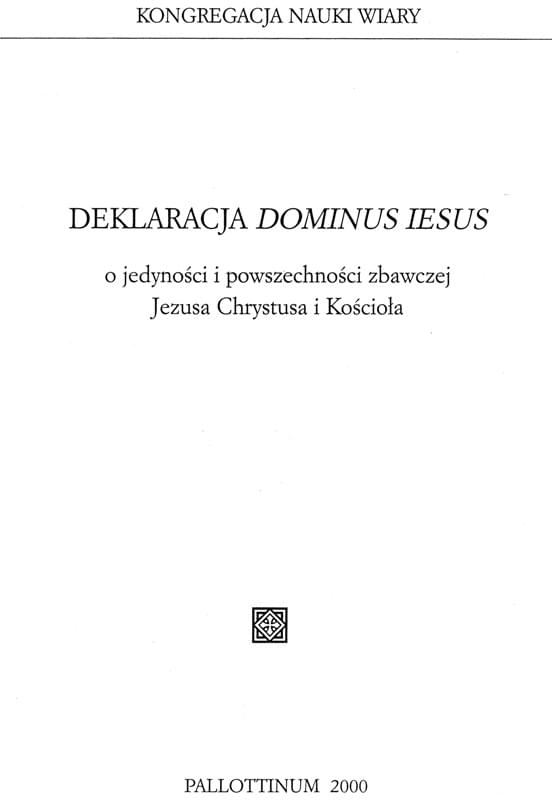 DEKLARACJA DOMINUS IESUS