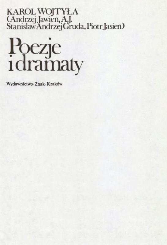 Karol Wojtyła Poezje i dramaty