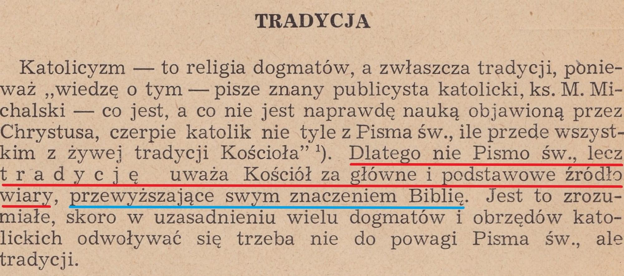 Kościół dogmatów i tradycji