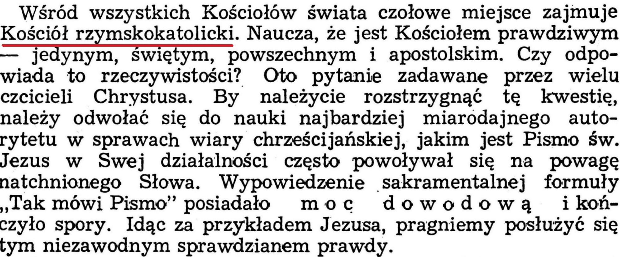 Kościół dogmatów i tradycji