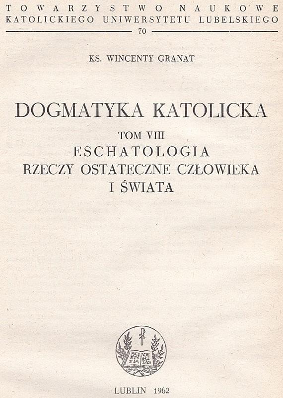 Dogmatyka Katolicka Eschatologia Piekło