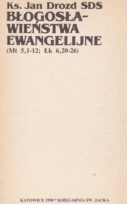 Błogosławieństwa Ewangelijne