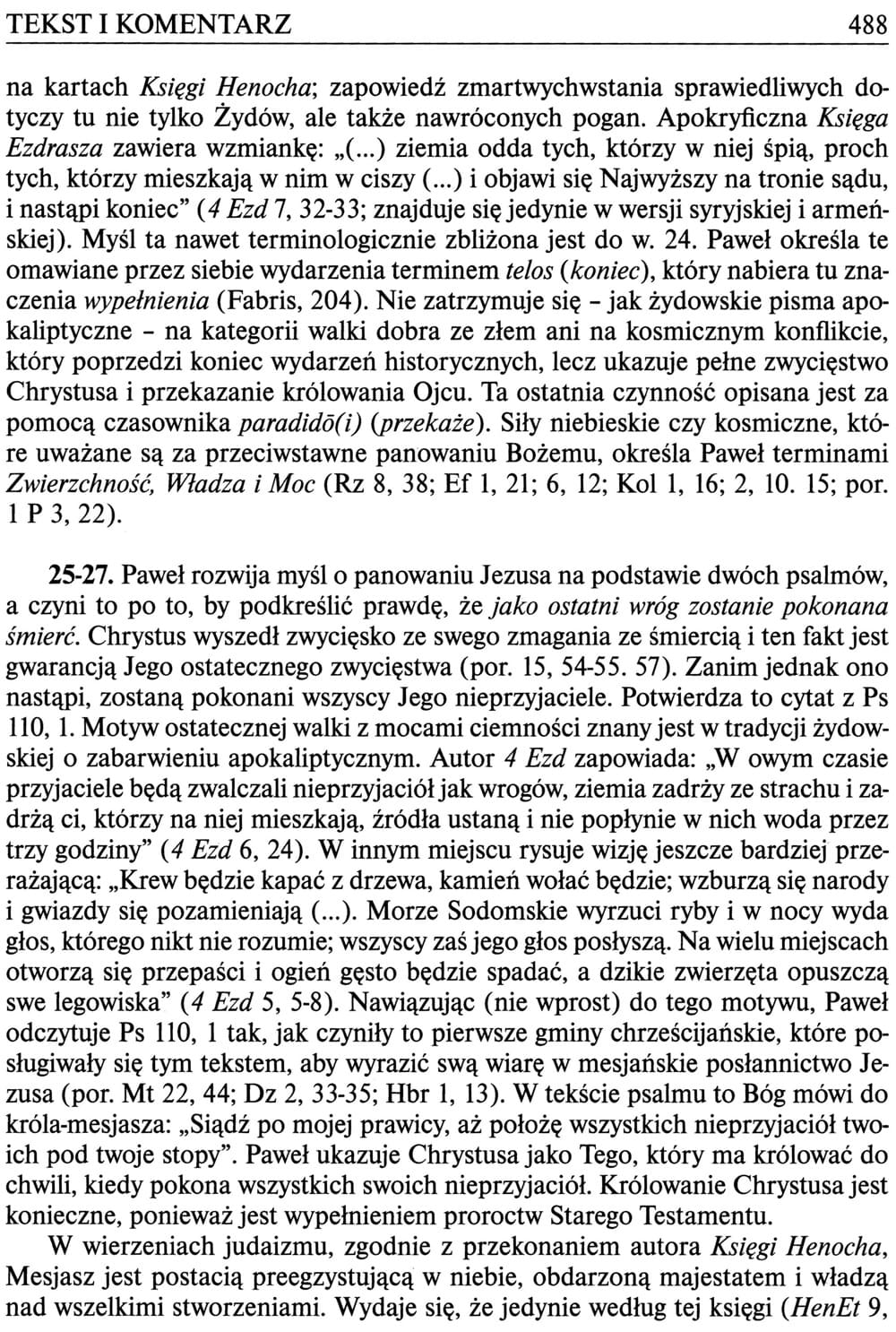 Pierwszy List do Koryntian ed. Święty Paweł