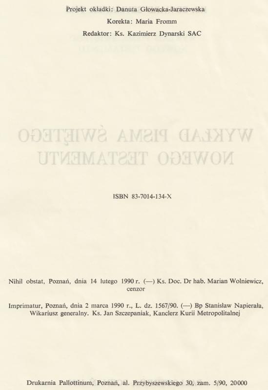 Wykład Pisma Świętego Nowego Testamentu