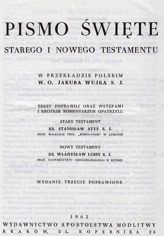 Biblia Jakuba Wujka wyd.III