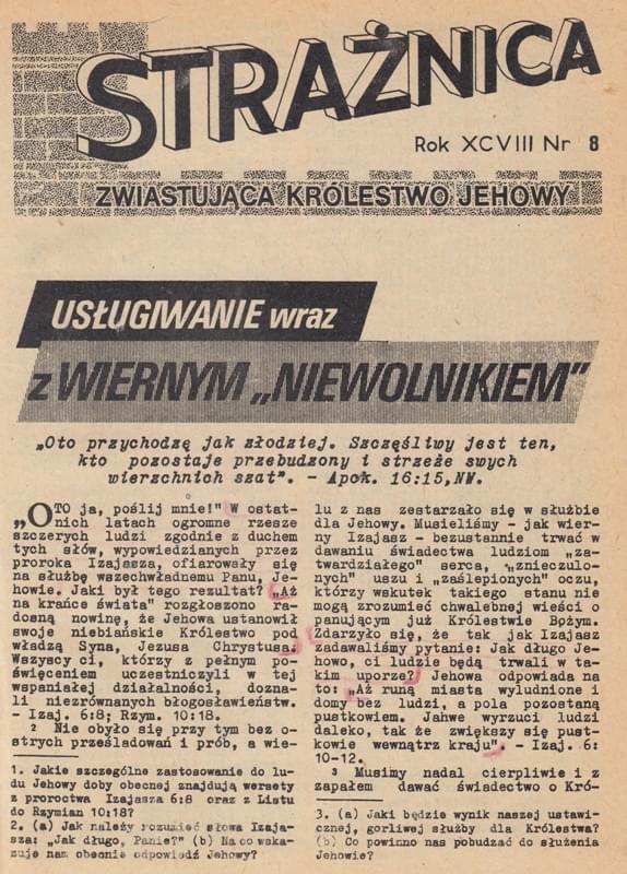 Strażnica 1977 Nr 8
