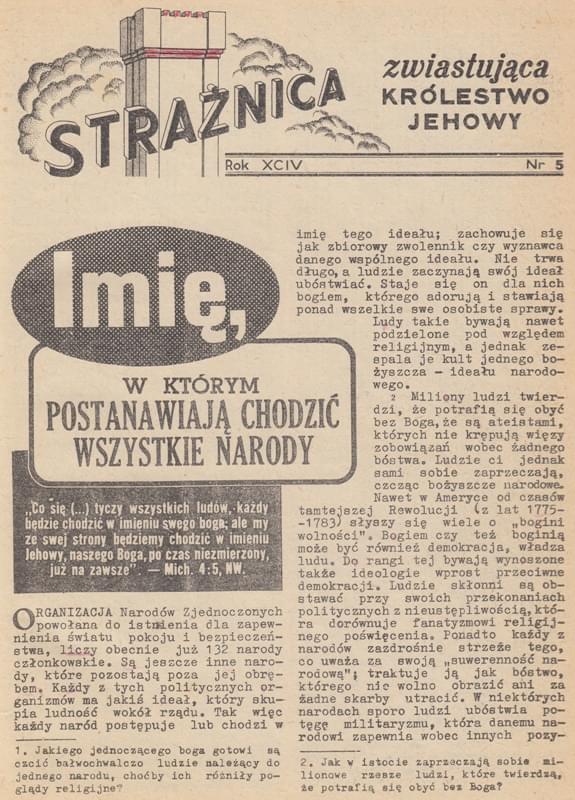 Strażnica 1973 Nr 5