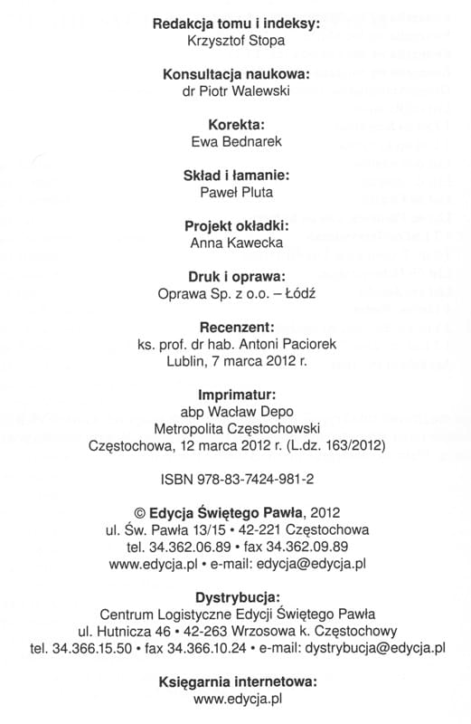 Apokalipsa św. Jana, Edycja św. Pawła