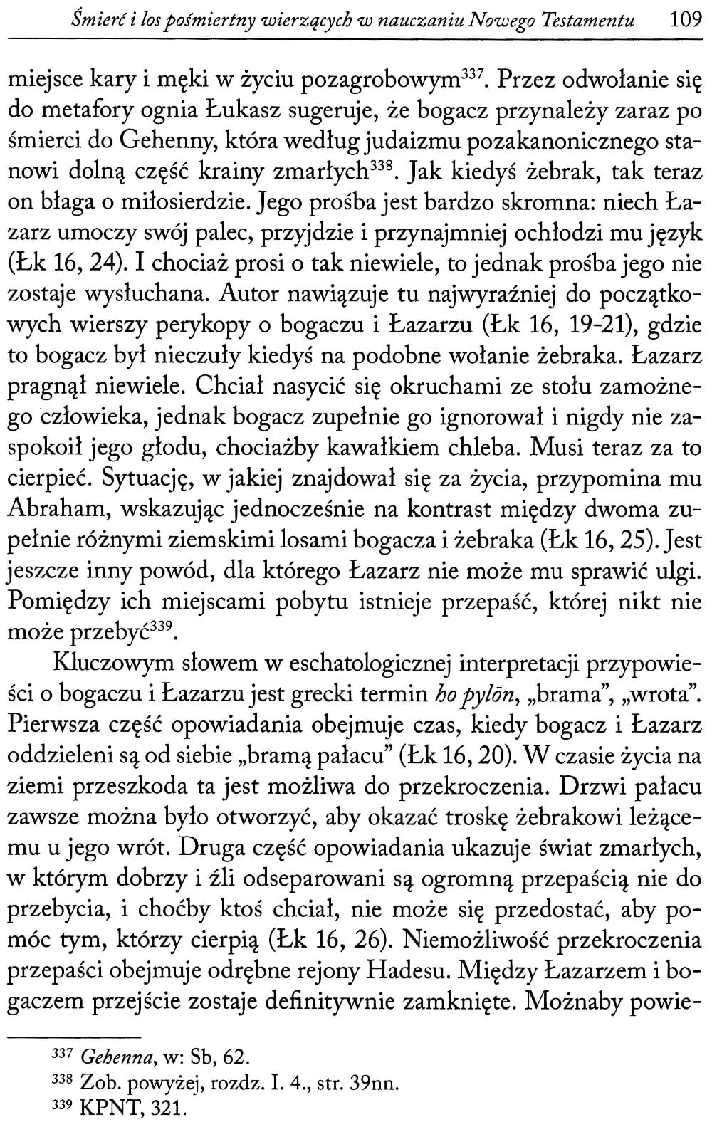 Perspektywa eschatologiczna proegzystencji wierzących w przekazie Pisma Świętego