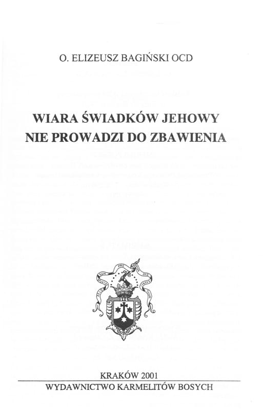 Wiara Świadków Jehowy nie prowadzi do zbawienia