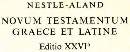 Novum Testamentum Graece Nestle-Aland