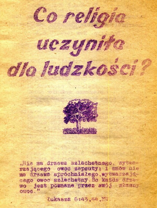 Co religia uczyniła dla ludzkości