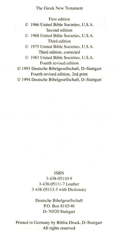 The Greek New Testament