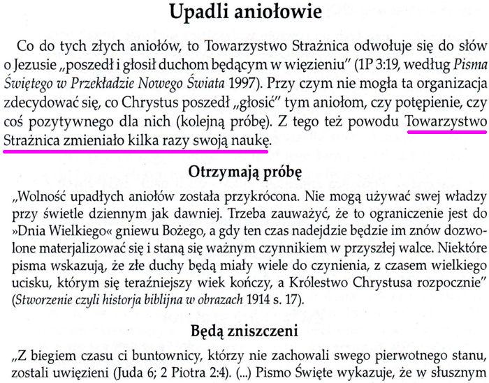 Zmienne nauki Świadków Jehowy