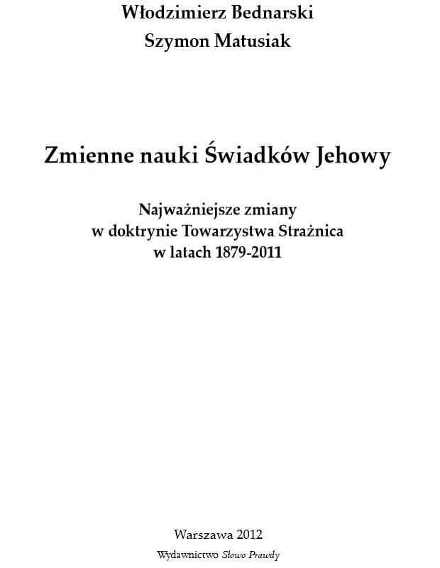 Zmienne nauki Świadków Jehowy