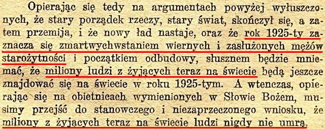 Miliony z obecnie żyjących nie umrą!