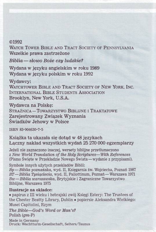 Biblia Słowo Boże czy ludzkie