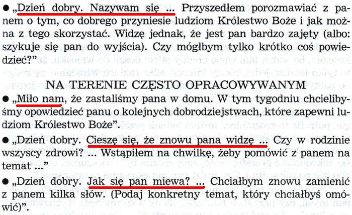 Prowadzenie rozmów na podstawie Pism