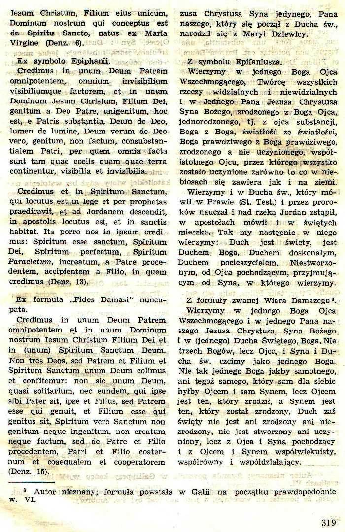 Dogmatyka Katolicka, Bóg jeden w Trójcy Osób