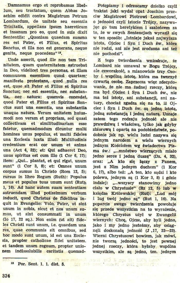 Dogmatyka Katolicka, Bóg jeden w Trójcy Osób