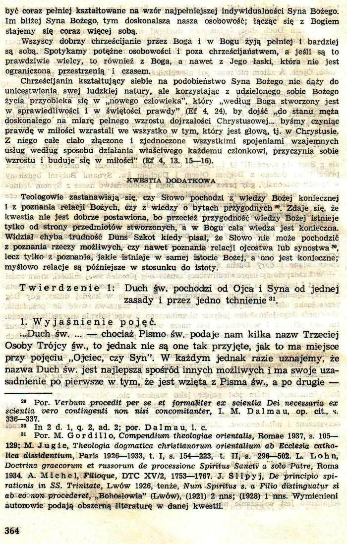 Dogmatyka Katolicka, Bóg jeden w Trójcy Osób