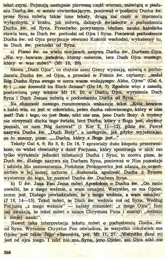 Dogmatyka Katolicka, Bóg jeden w Trójcy Osób