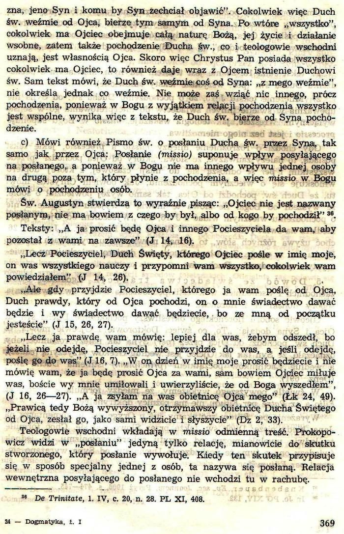 Dogmatyka Katolicka, Bóg jeden w Trójcy Osób