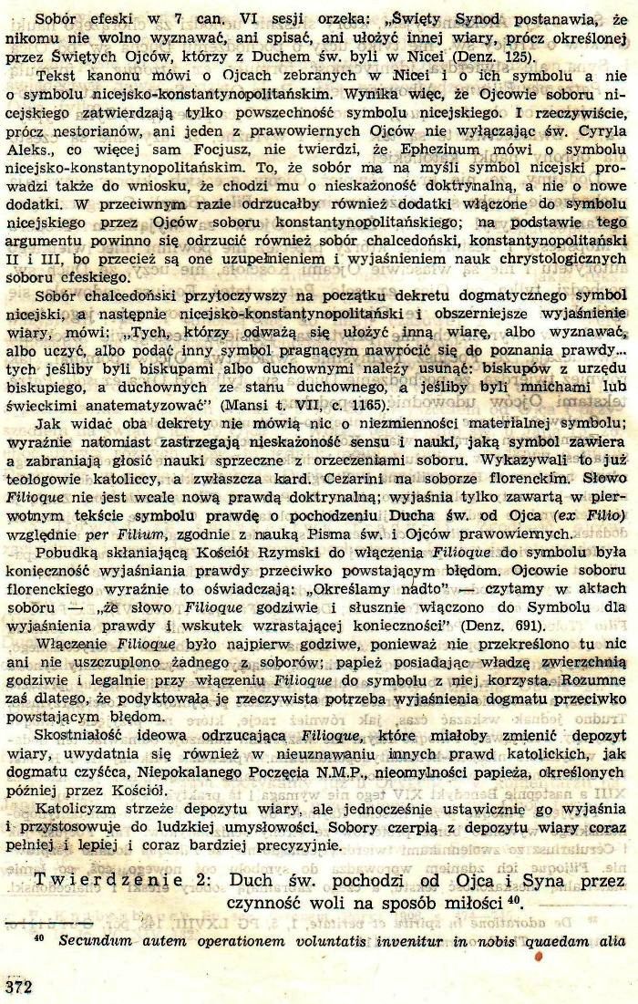 Dogmatyka Katolicka, Bóg jeden w Trójcy Osób