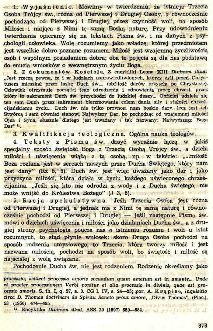 Dogmatyka Katolicka, Bóg jeden w Trójcy Osób
