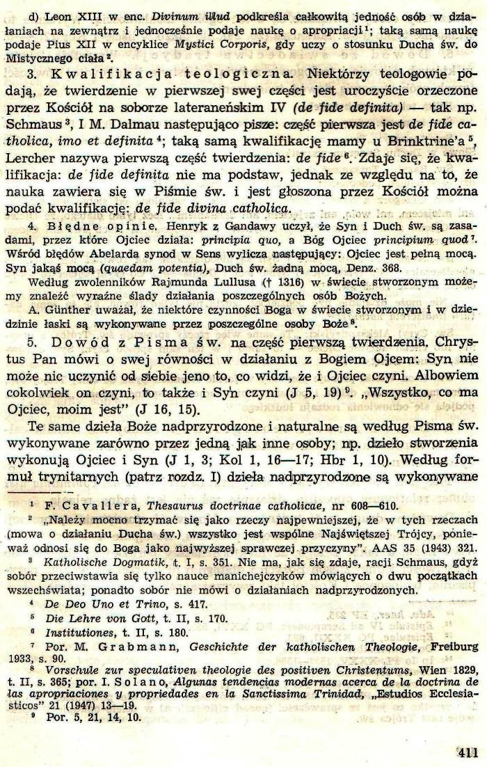 Dogmatyka Katolicka, Bóg jeden w Trójcy Osób