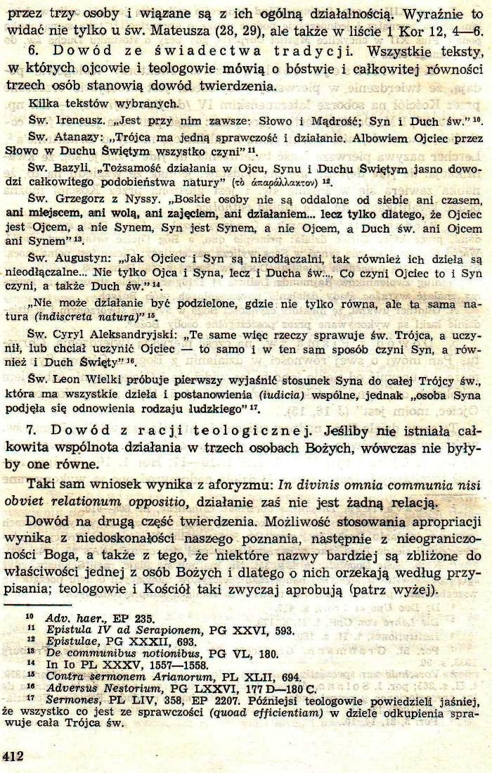 Dogmatyka Katolicka, Bóg jeden w Trójcy Osób