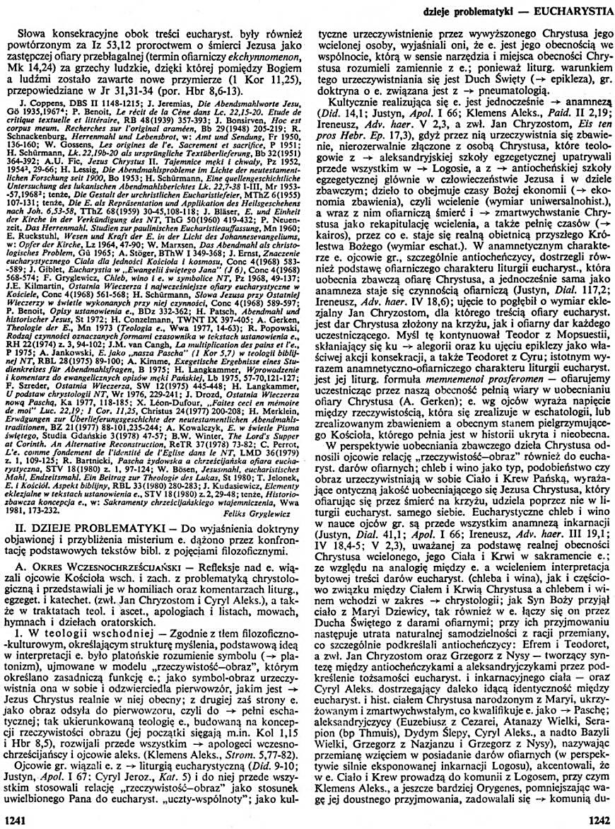 Encyklopedia Katolicka Eucharystia