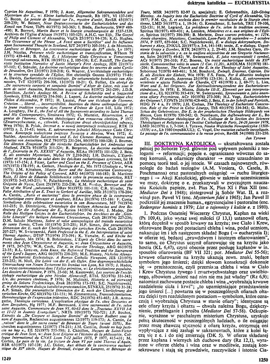 Encyklopedia Katolicka Eucharystia