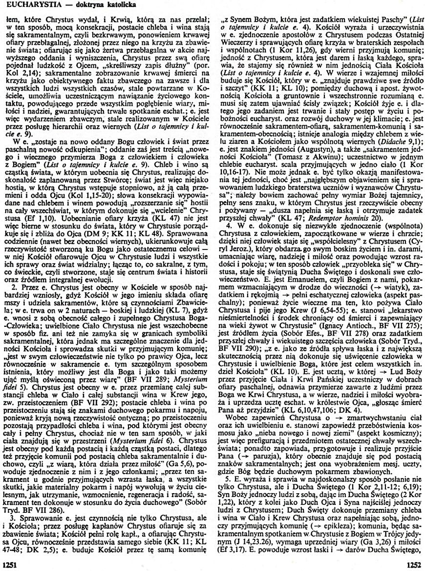 Encyklopedia Katolicka Eucharystia