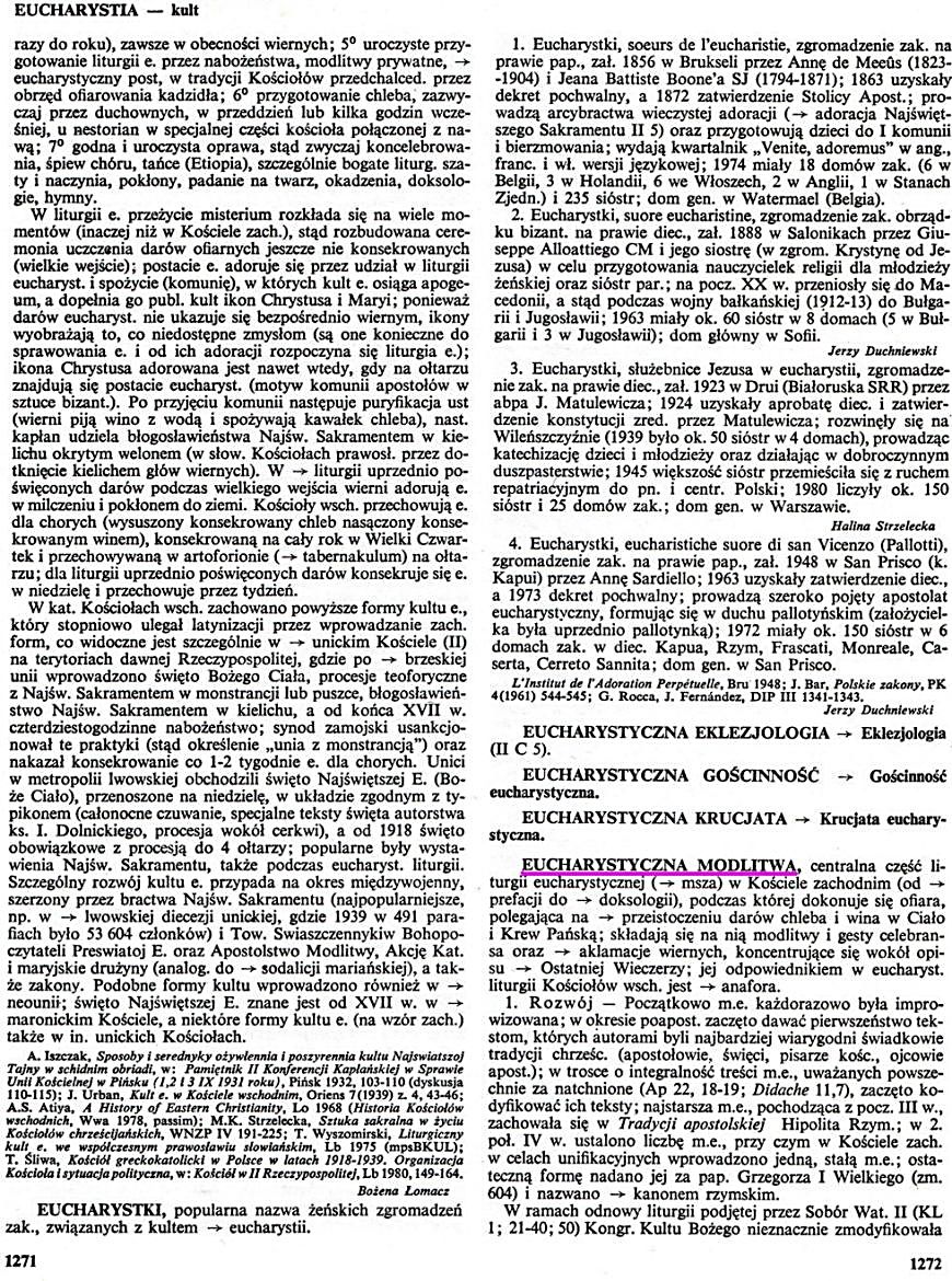 Encyklopedia Katolicka Eucharystia