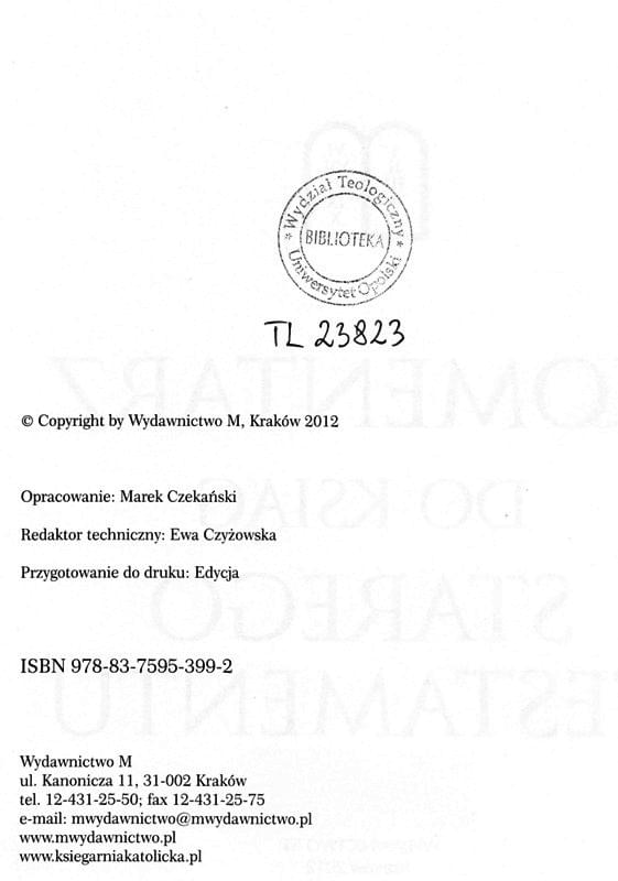 Komentarz do Ksiąg Starego Testamentu