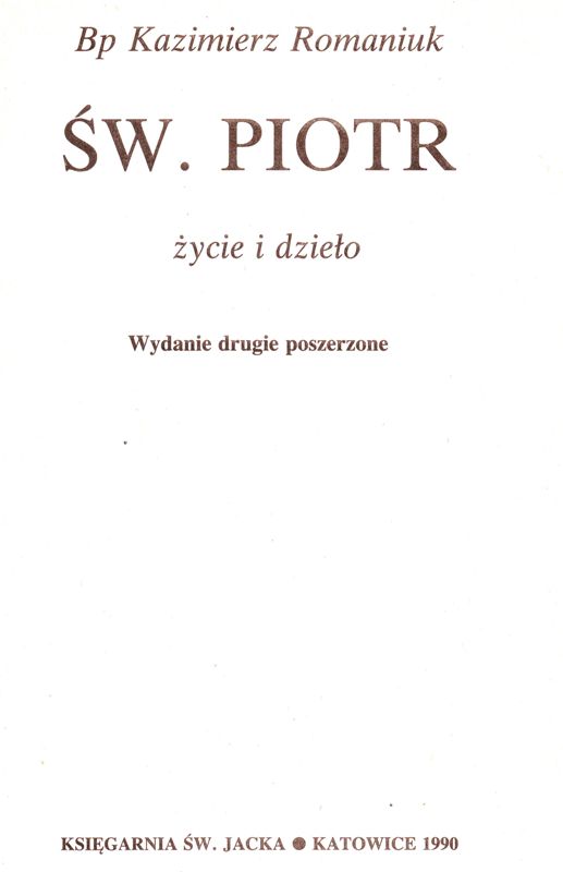 Św. Piotr Życie i dzieło