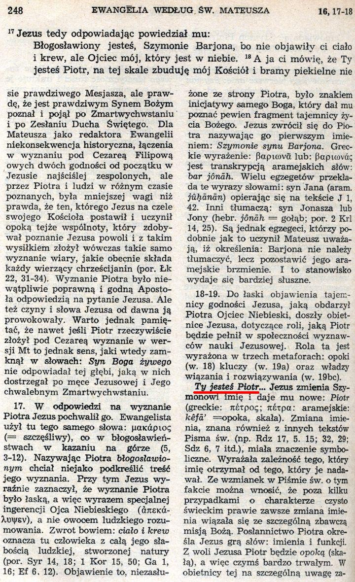Ewangelia wg św. Mateusza KUL