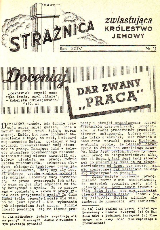 Strażnica 1973 Nr 11