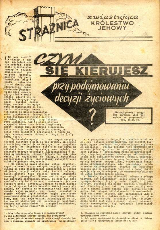 Strażnica 1969 Nr 16