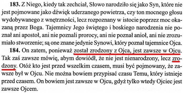 Nowacjan O Trójcy Świętej