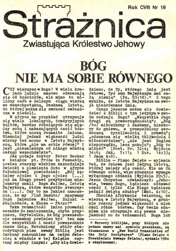 Strażnica 1987 Nr 19