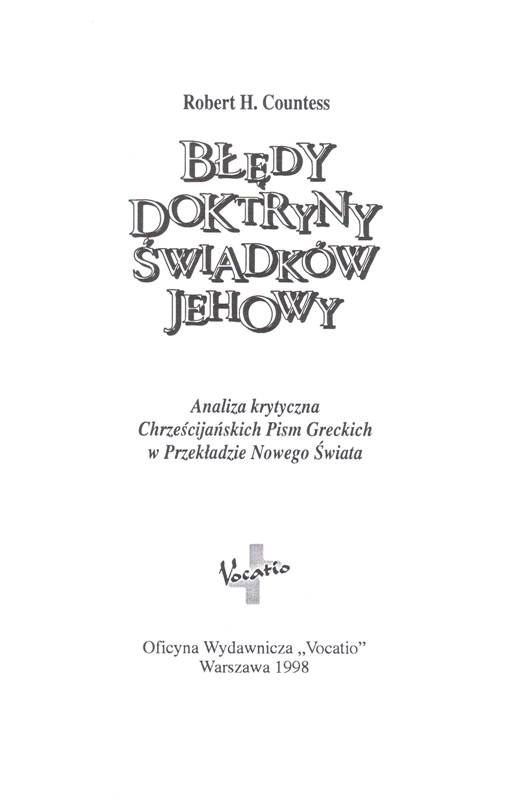 Błędy doktryny Świadków Jehowy