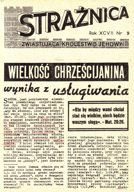 Strażnica 1976 Nr 9