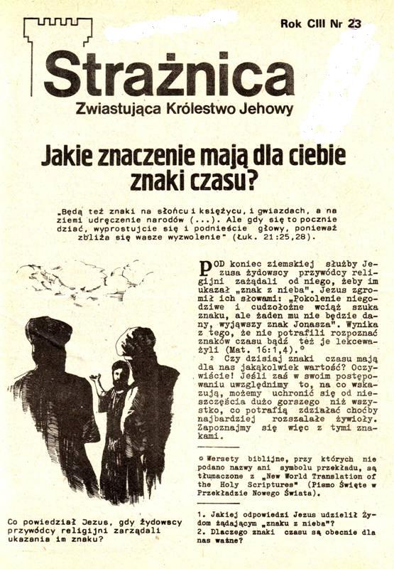 Strażnica 1982 Nr 23