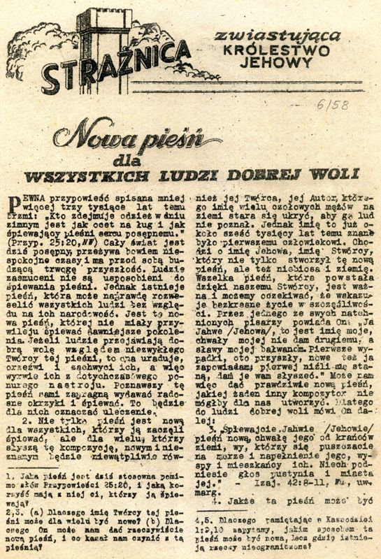 Strażnica 1958 Nr 6
