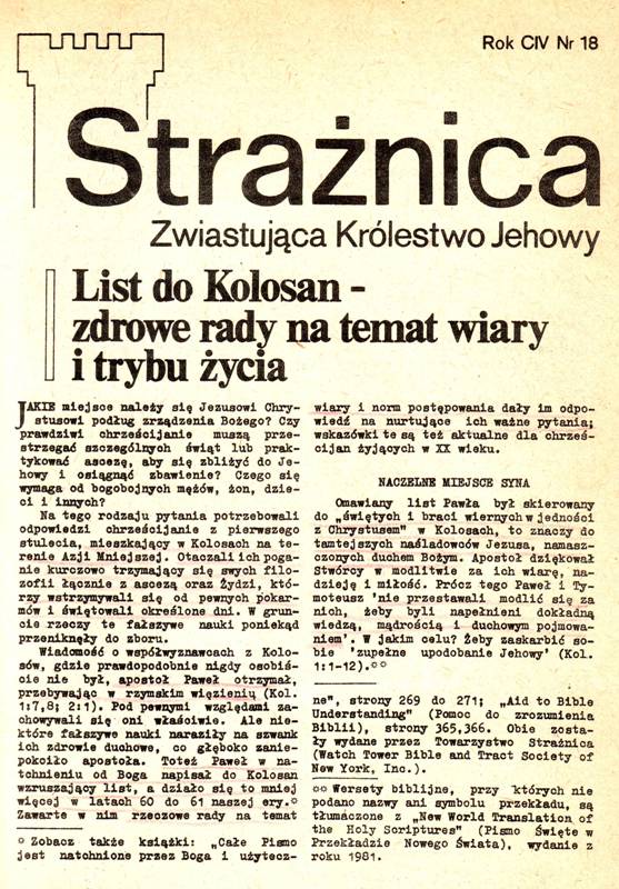 Strażnica 1983 Nr 18