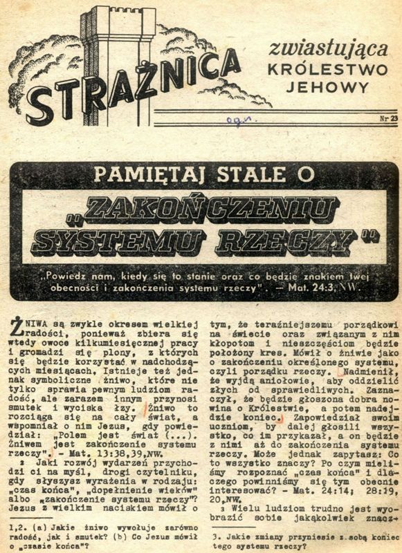Strażnica 1970 Nr 23
